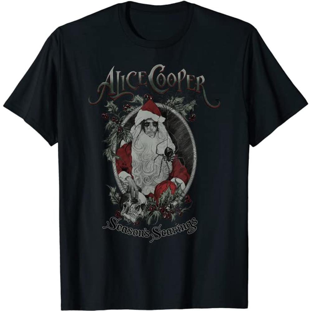 Alice Cooper Alice Claus Holiday T-Shirt Black